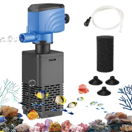 Qpets Aquarium Filter with Oxygen Supply Quiet Fish Tank Aquarium Filter for Small Medium Fish Tank Suction Cup Wall Mounting Aquarium Filter Plug and Go  Aquarium Filter Qpets Aquarium Filter with Oxygen Supply Quiet Fish Tank Aquarium Filter for Small Medium Fish Tank Suction Cup Wall Mounting Aquarium Filter Plug and Go  Aquarium Filter